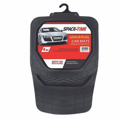 Πατάκια Αυτοκινήτου Universal Σκαφάκια Space Time Μαύρα 4 Τεμάχια