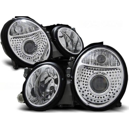 Μπροστινά Φανάρια Set Για Mercedes-Benz CLK W208 97-02 Projectors Χρωμίου H7/H7 Ρύθμιση Αέρος Depo