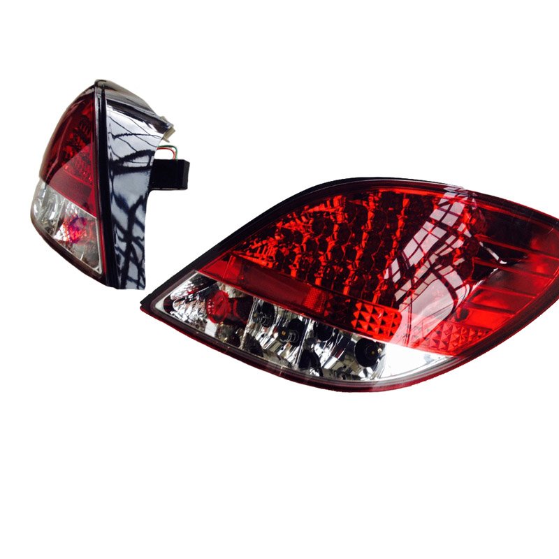 Πισινά Φανάρια Set Για Peugeot 207 06-09 Led Red/Cystal JunYan
