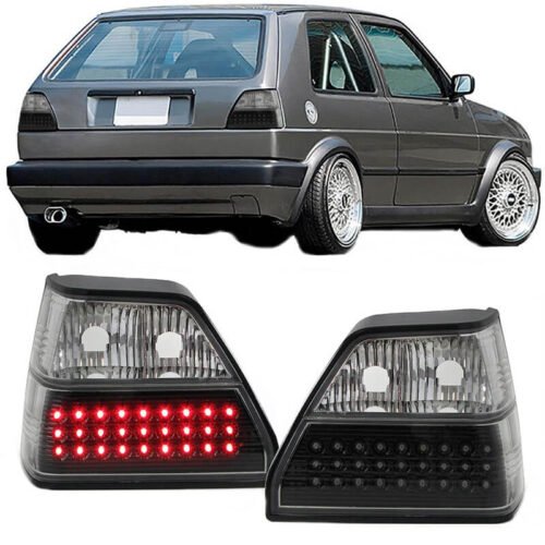 Πισινά Φανάρια Set Για Vw Golf II (2) 83-92 Led Μαύρα KAtuning