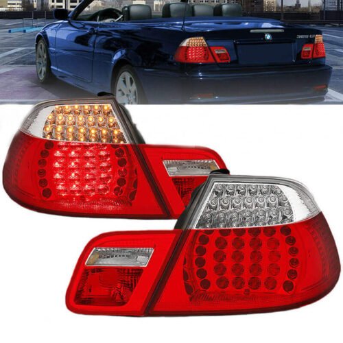 Πισινά Φανάρια Set Για Bmw 3 E46 Cabrio 99-03 Led Κόκκινο/Crystal Eagle Eyes