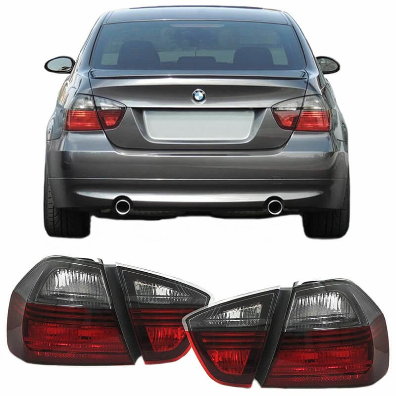 Πισινά Φανάρια Set Για Bmw 3 E90 05-08 Κόκκινο/Smoke Depo