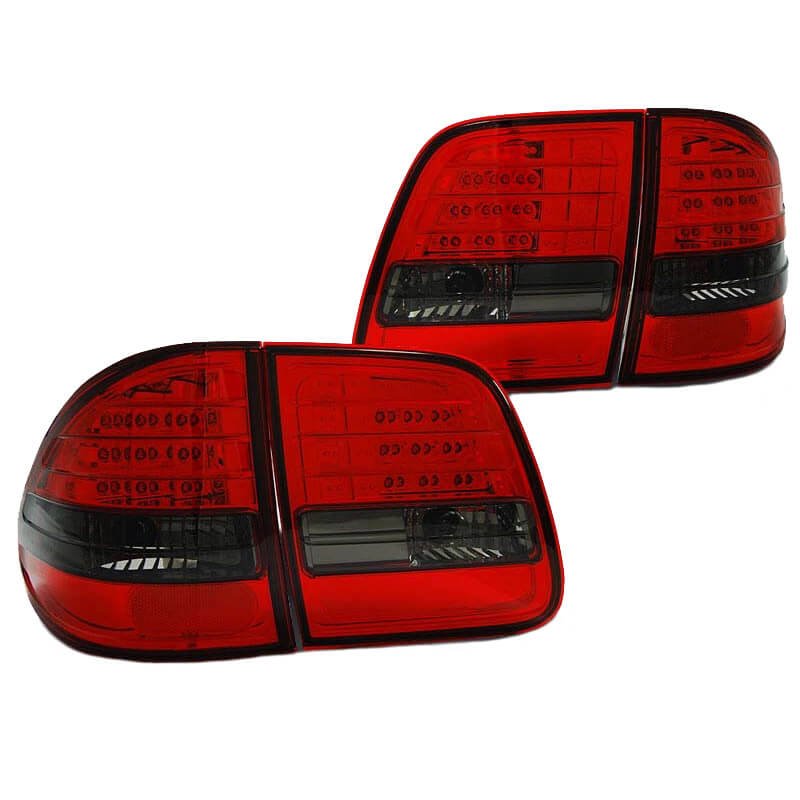 Πισινά Φανάρια Set Για Mercedes-Benz E-Class S210 95-02 Kombi Led Κόκκινο/Φιμέ Eagle Eyes