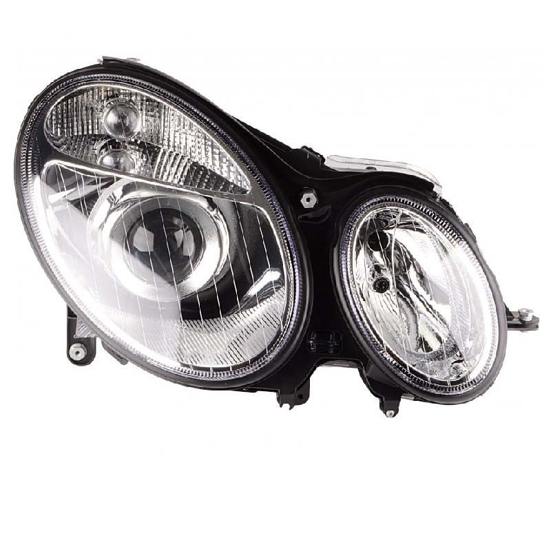 Φανάρι Μπροστινό Δεξί Για Mercedes-Benz E-Class W211 02-06 Χρωμίου H7/H7 Με Μοτέρ Depo