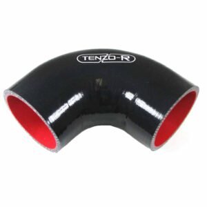 Κολάρο Σιλικόνης Tenzo-R Γωνία 90* Φ76mm  Μαύρο-Κόκκινο