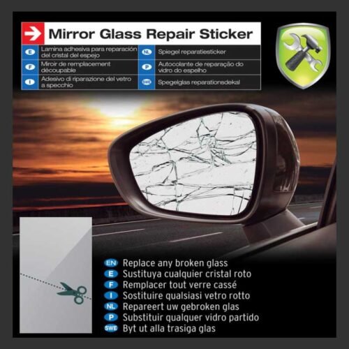 Κρύσταλλο Καθρέφτη Αυτοκινήτου Αυτοκόλλητο Universall 20.2 x 12.6 cm CAR+