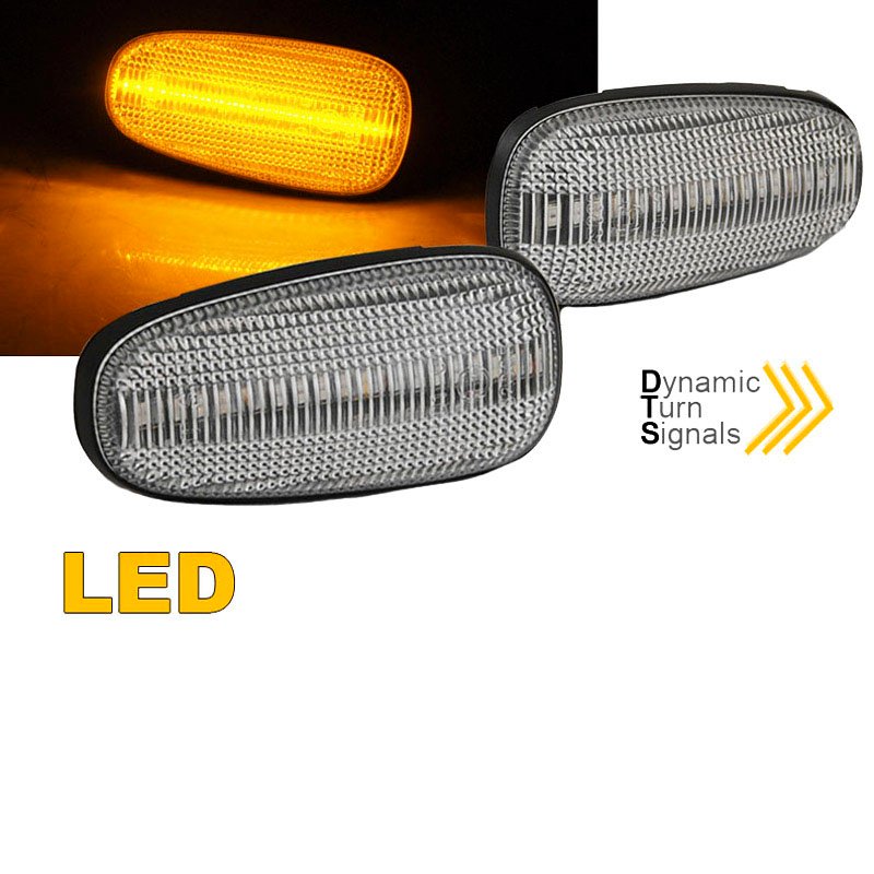 Πλαϊνά Φλας Φτερού Για Opel Astra G 98-04 / Zafira A 99-05 / Frontera B 01-04 Led Dynamic White 2 Τεμάχια