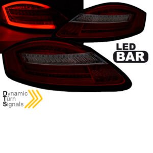 Πισινά Φανάρια Set Για Porsche Boxster 987 / Cayman 05-08 Led Bar Με Dynamic Φλας Κόκκινο/Φιμέ Sonar