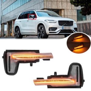 Φλας Καθρέπτη Για Volvo XC60 14+ / XC90 14+ / V90 16+ Led Dynamic Άσπρα 2 Τεμάχια