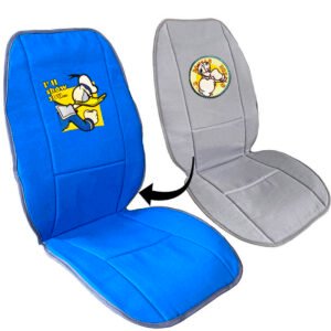 Πλατοκαθίσματα Διπλής Όψης Καραβόπανο Disney Mickey Mouse / Donald Duck Μπλε / Γκρι 2 Τεμάχια