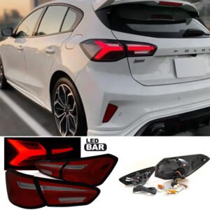 Πισινά Φανάρια Set Για Ford Focus 18-21 Hatchback 3D/5D Led  Κόκκινο/Smoke