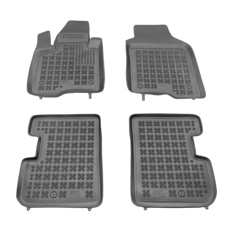 Πατάκια Σκαφάκια 3D Από Λάστιχο Για Mercedes-Benz Fiat Panda 2012- Rezaw Plast 4 Τεμάχια Μαύρα