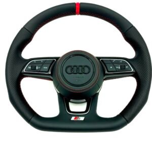Τιμόνι Μαρκέ Audi RS | Δερμάτινο με Κόκκινες Ραφές | Plug & Play