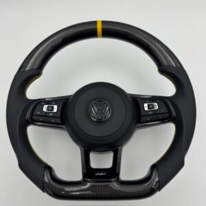 Τιμόνι Μαρκέ VW Σπορ Σχεδίασης | Carbon Look | Δερμάτινη Επένδυση | Plug & Play