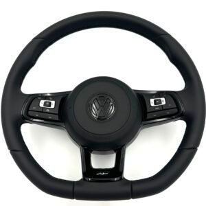 Τιμόνι Μαρκέ VW | Total Black Δερμάτινο | Plug & Play